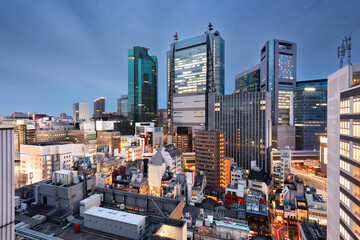 Tokyo, Japan cityscape in the Business District of Toranomon