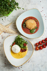 burrata in tomato sauce