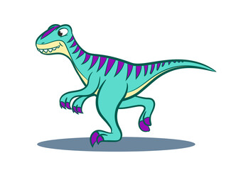 cartoon velociraptor illustration 