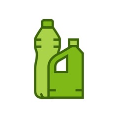 Recyclable Plastic icon. Garbage recycle vector illustration.