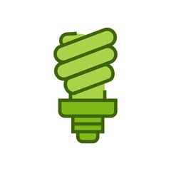 Recyclable Light bulb icon. Garbage recycle vector illustration.