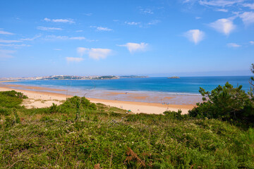 The city of Santander, Spain, as seen from a nearby forest.
