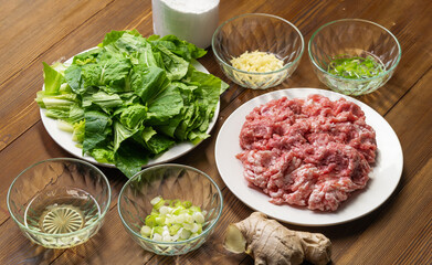 Chinese specialties, Chinese cabbage, meatballs