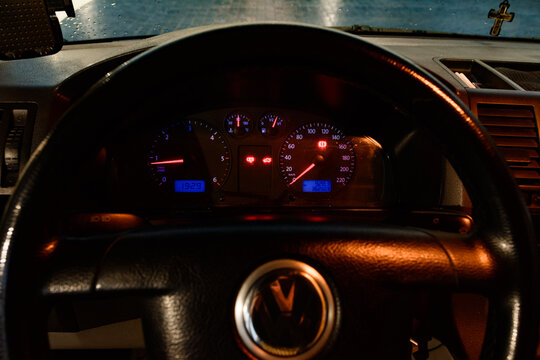Dolyna, Ukraine September 17, 2021: car interior.