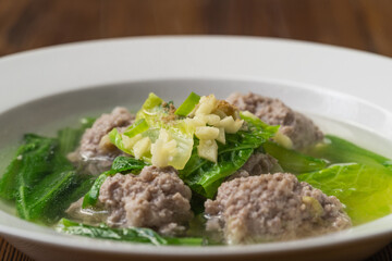 Chinese specialties, Chinese cabbage, meatballs