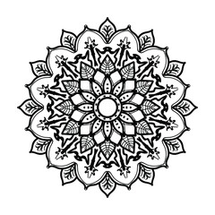 Hand drawn mandala. decoration in ethnic oriental  doodle ornament.