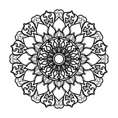 Hand drawn mandala. decoration in ethnic oriental  doodle ornament.