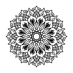 Hand drawn mandala. decoration in ethnic oriental  doodle ornament.