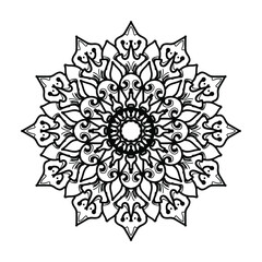 Hand drawn mandala. decoration in ethnic oriental  doodle ornament.