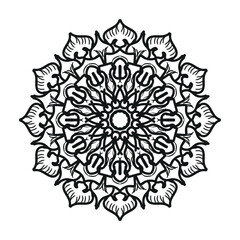 Hand drawn mandala. decoration in ethnic oriental  doodle ornament.