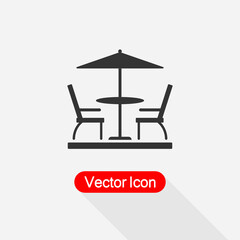 Terrace Icon Vector Illustration Eps10