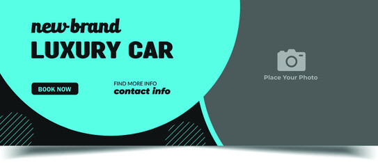 Rent a Luxury car for social media banner template