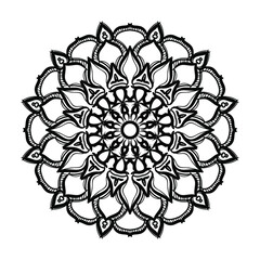 Hand drawn mandala. decoration in ethnic oriental  doodle ornament.