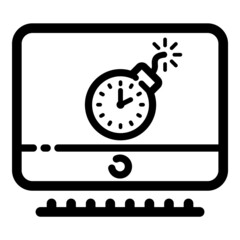 Work Deadline Flat Icon Isolated On White Background