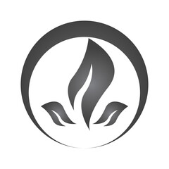 leaf logo vector template ilustration and icon design
