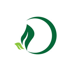 leaf logo vector template ilustration and icon design