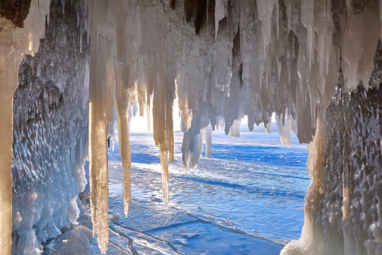 View inside of ice grotto