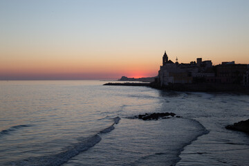 Sunset in a Mediterranean city