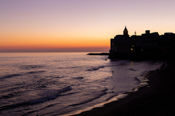 Sunset in a Mediterranean city