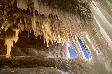 View inside of ice grotto
