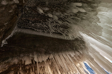 View inside of ice grotto