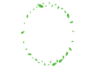 Light Green Greenery Background White Vector. Vegetation Agriculture Illustration. Refreshing Card. Green Concept Frame. Foliage Modern.