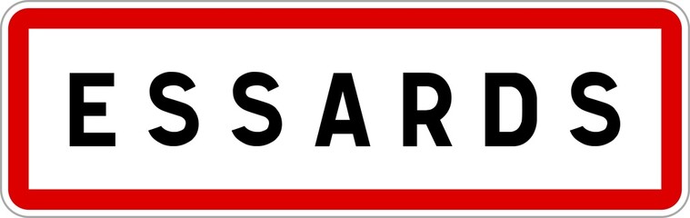 Panneau entrée ville agglomération Essards / Town entrance sign Essards