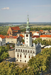 Townhouse at Market square in Chelmno. Poland