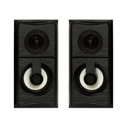 acoustic speakers for a computer, isolated on a white background