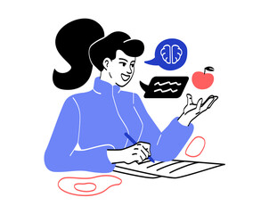 School teacher at work