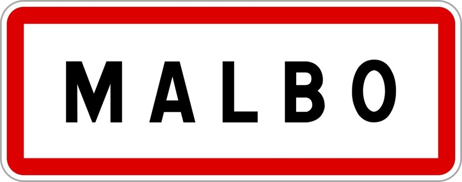 Panneau entr&eacute;e ville agglom&eacute;ration Malbo / Town entrance sign Malbo