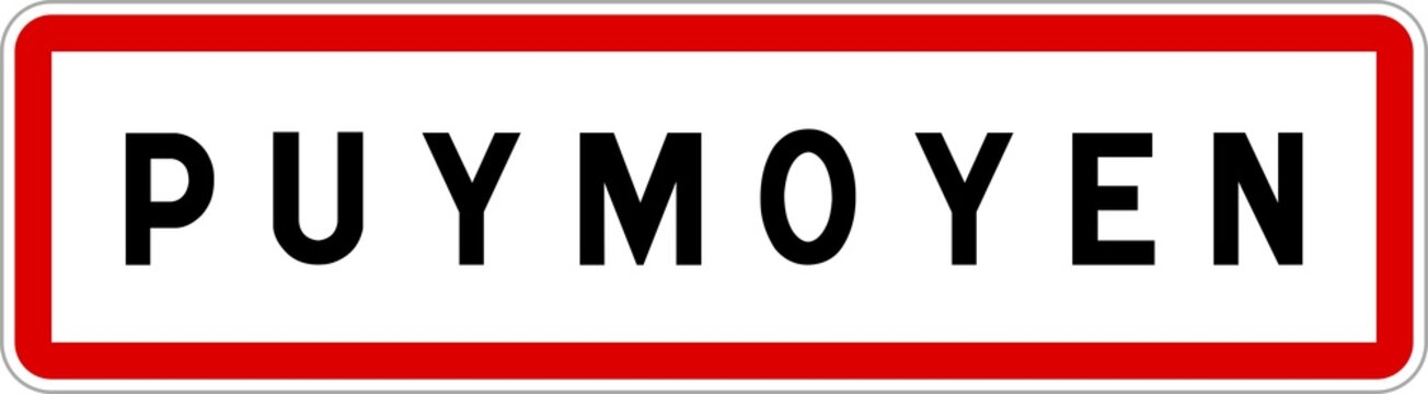Panneau entrée ville agglomération Puymoyen / Town entrance sign Puymoyen