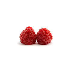 Photo of fresh red raspberry isolated on white background