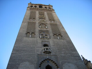 Magnificent views of the city of Seville and its monuments, Spain