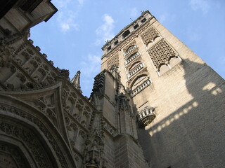 Magnificent views of the city of Seville and its monuments, Spain