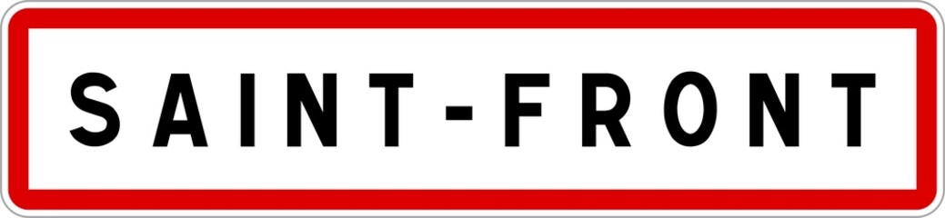 Panneau entrée ville agglomération Saint-Front / Town entrance sign Saint-Front