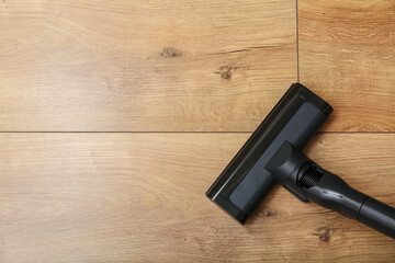 Vacuum cleaner on the floor. House cleaning concept. 