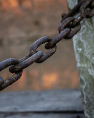 Metal rusty chain  