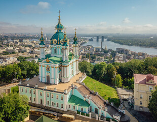 view of St. Andrew's Church, Kyiv, Ukraine
