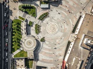 Postal Square in Kyiv, top view