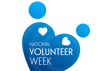 National Volunteer Week. Vector illustration. Holiday poster.
