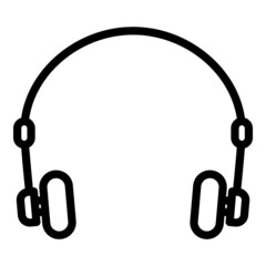 Headphones Flat Icon Isolated On White Background