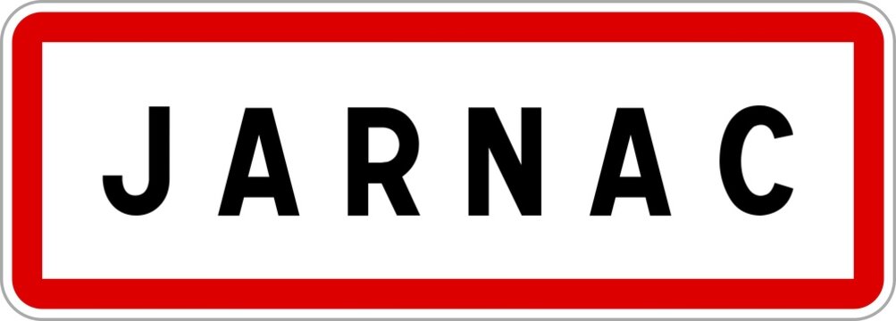 Panneau entr&eacute;e ville agglom&eacute;ration Jarnac / Town entrance sign Jarnac