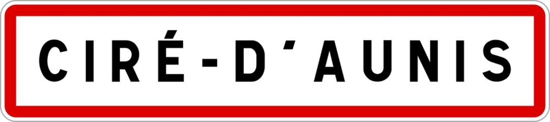 Panneau entrée ville agglomération Ciré-d'Aunis / Town entrance sign Ciré-d'Aunis