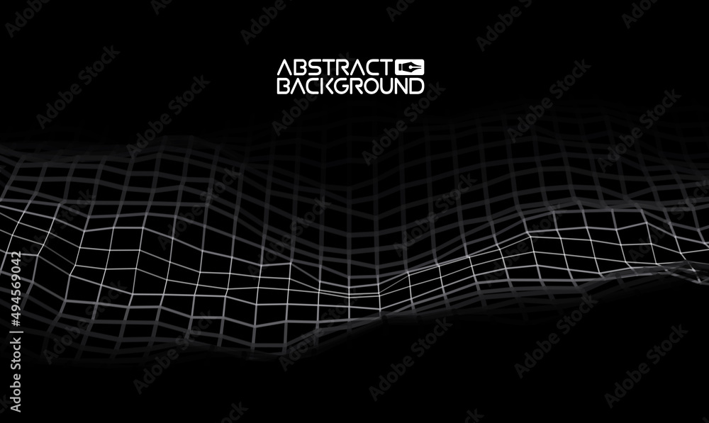 Poster data technology abstract futuristic illustration . low poly shape with connecting dots and lines on 