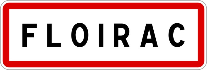 Panneau entrée ville agglomération Floirac / Town entrance sign Floirac