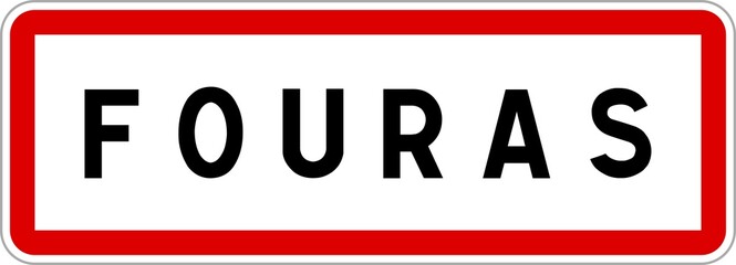 Panneau entrée ville agglomération Fouras / Town entrance sign Fouras