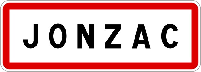Panneau entrée ville agglomération Jonzac / Town entrance sign Jonzac