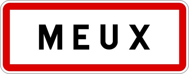 Panneau entrée ville agglomération Meux / Town entrance sign Meux