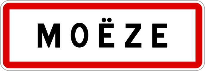 Panneau entrée ville agglomération Moëze / Town entrance sign Moëze